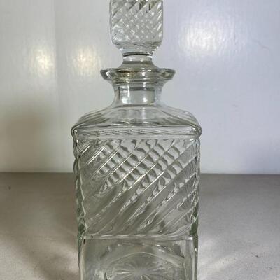 Lot# 156 s Old Mr. Boston Whiskey Liquor Glass Bottle Decanter VTG