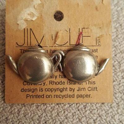 Handcast Jim Clift Pewter Jewelry Set
