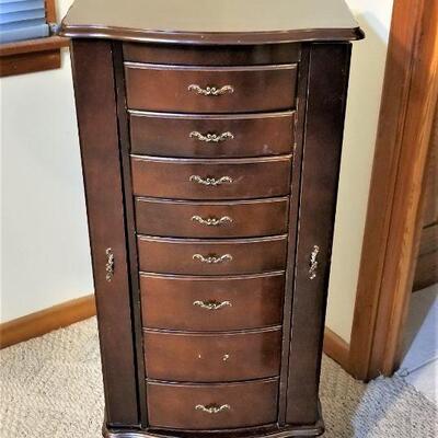 Lot #162  Contemporary Jewelry Armoire