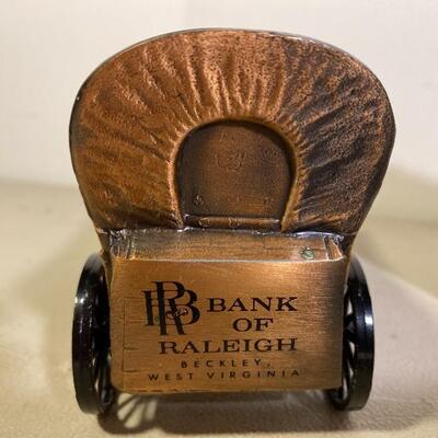 Lot# 163 s Americana Series Covered Wagon 1974 BANTHRICO Coin Bank Saratoga Wagon Bank of Raleigh Buckley W. Va. 