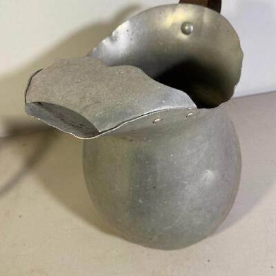 Lot# 164 Metal Pitcher Pot Lot Midsilcraft Pitcher Silver Plate Aluminum stamped Brass Pot