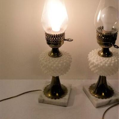 Lot #171  Pair of Vintage Hurricane Style Lamps