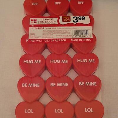 Lot 15: NEW Valentine's Pillow, Valentine's Cards, Pez and Fun Dough Hearts