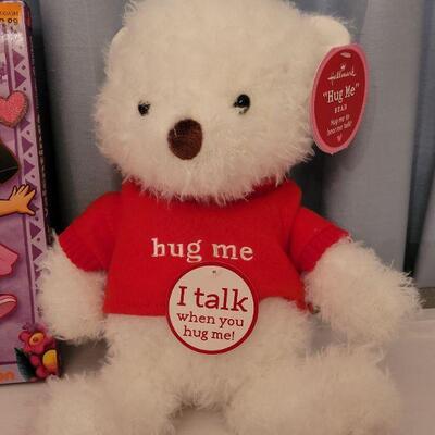 Lot 17: NEW Talking Bear, Dora the Explorer Valentine's Day Cards, Watch, Books and Mini Notebook Gifts