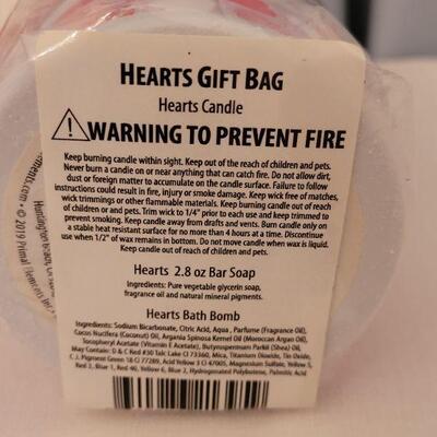 Lot 19: NEW Valentine's Coffee Cup, Keychain and Soap, Bath Ball and Candle