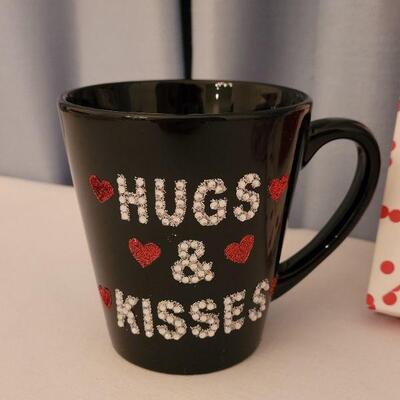 Lot 19: NEW Valentine's Coffee Cup, Keychain and Soap, Bath Ball and Candle