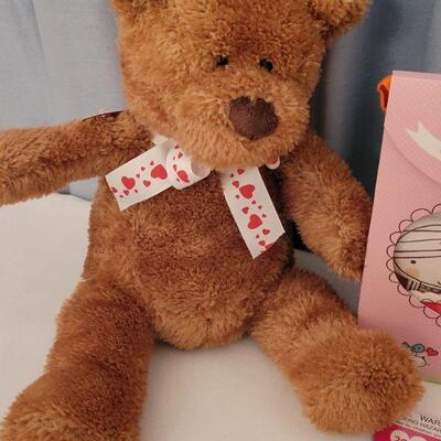 Lot 20: NEW Valentine's Day Cards, Stamps, Stickers, Pen & Teddy Bear