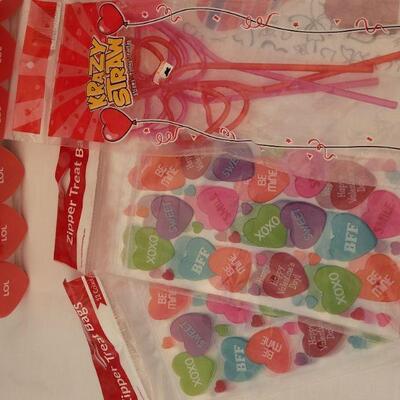 Lot 21: NEW Animated Valentine's Snoopy, Heart Bowls (2), Fun Dough, Treat Bags, Window Gels and Crazy Straws
