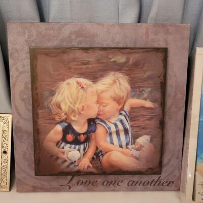 Lot 32: NEW Religious Pictures, Plastic Plaque & Air Freshener