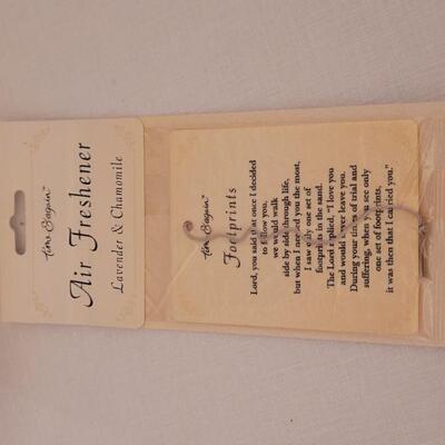 Lot 32: NEW Religious Pictures, Plastic Plaque & Air Freshener