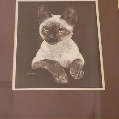 Lot 47: Vintage Chaplan Siamese Print