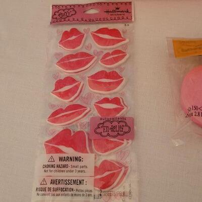 Lot 51:  NEW Valentine's Day Earrings, Stickers & Post Its, Picture Holder, Socks and Coffee Mug