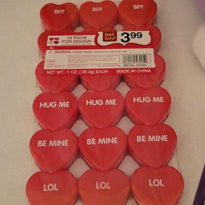 Lot 53: NEW Valentine's Day Cards, Fun Dough Gifts, Pez and Soft Plushie