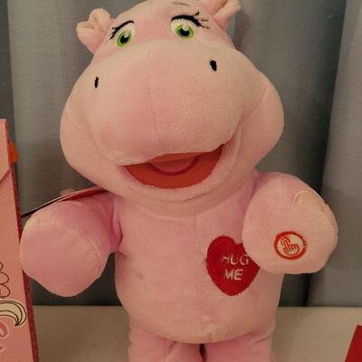 Lot 56:  NEW Valentine's Day Animated Hippo, Valentine's Day Cards, Activity Pad, Stickers and Cube Puzzle