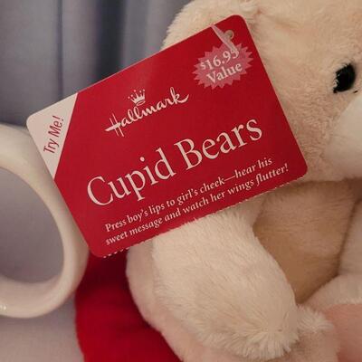 Lot 63: NEW Coffee Mugs and Animated Cupid Bears