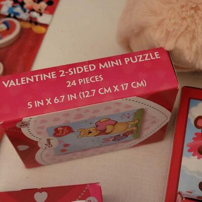 Lot 69:  NEW Valentine's Day Cards, Puzzles, Erasers, Sticker Pads and Window Gel