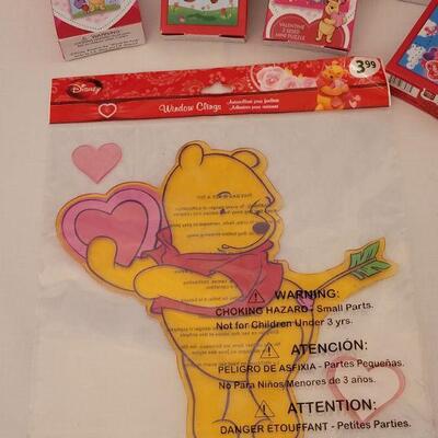Lot 69:  NEW Valentine's Day Cards, Puzzles, Erasers, Sticker Pads and Window Gel