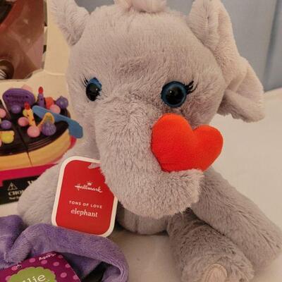 Lot 72:  New 18" Doll Clothes, Plushie and Party Cake Playset