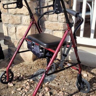 Lot 79: Dark Red Walker w/ Brakes TESTED A+