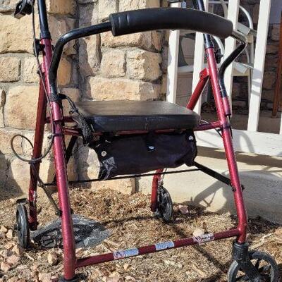 Lot 79: Dark Red Walker w/ Brakes TESTED A+