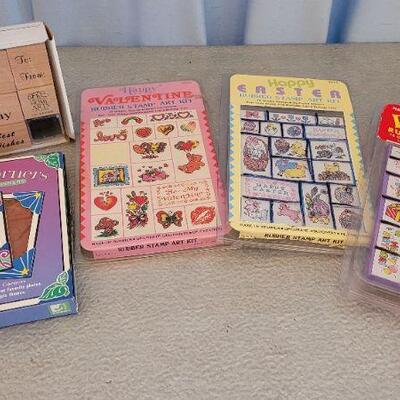 Lot 89: Assorted NEW Crafting Rubber Stamps & More 
