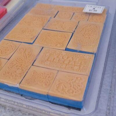 Lot 89: Assorted NEW Crafting Rubber Stamps & More 