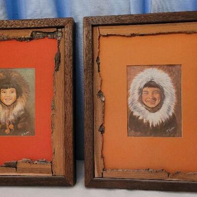 Lot 94: Vintage Framed Fine Art Inuit Prints