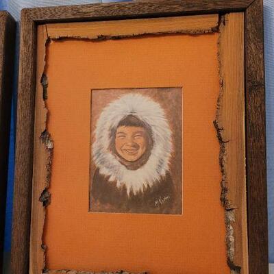 Lot 94: Vintage Framed Fine Art Inuit Prints