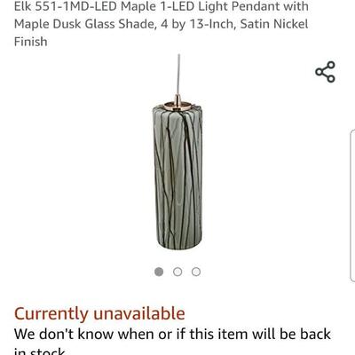Lot 97: (2) New ELK Deisgner Handblown Art Glass Lighting Hanging Light Fixtures