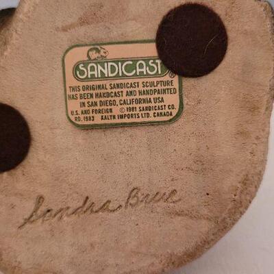Lot 101: Vintage SANDICAST Signed Cat Sculpture 