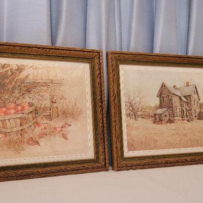 Lot 139: (2) Vintage Fine Art Framed Prints 