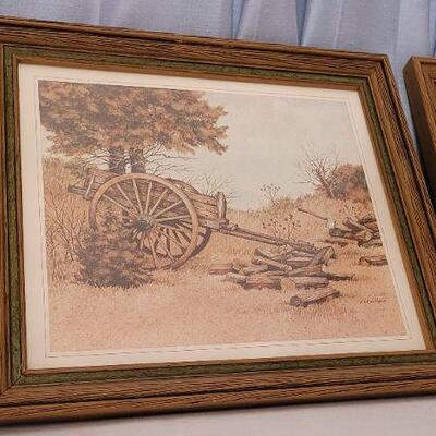 Lot 140: (2) Vintage Fine Art Framed Prints 