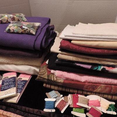 BUTTONS-MATERIAL-SEWING ITEMS