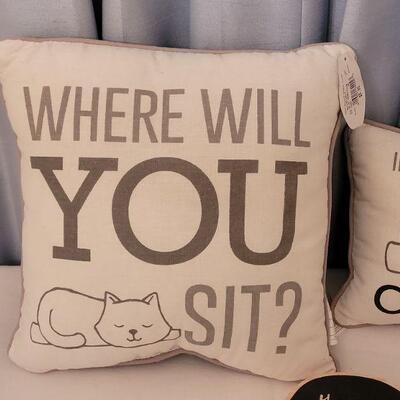 Lot 157: NEW Decorative Pillows and Quote Deco