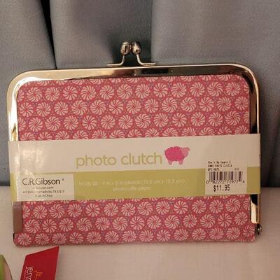 Lot 158: New Makeup Bag, Photo Clutch, Lip Gloss Ring, Turtle Plushie 