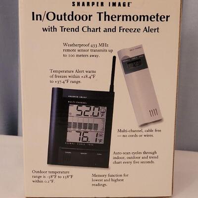 Lot 159: NEW Sharper Image In/Outdoor Thermometer 