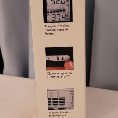 Lot 159: NEW Sharper Image In/Outdoor Thermometer 