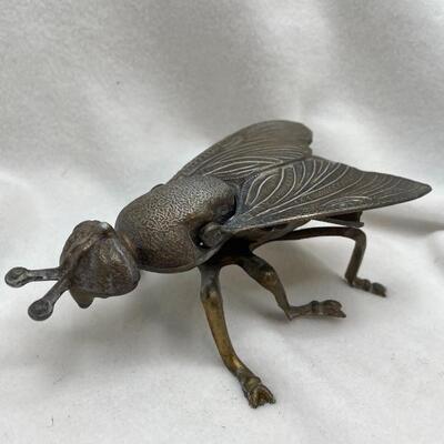 Lot #3. Solid brass fly ashtray