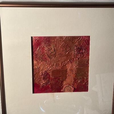 Lot #9 16x16” art “copper” piece by Wyndi Rutledge