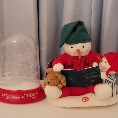 Lot 178: New Animated Snowman and Light Up Tree Deco