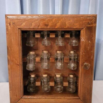 Lot 191: Vintage Spice Rack Apothecary Style Case