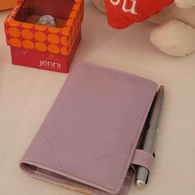 Lot 192: New Makeup Bag, Lip Gloss Ring, Notepads and Plushie