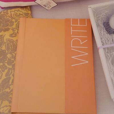 Lot 197: New Tote Bag, Journal, Scrapbook and Bath Set