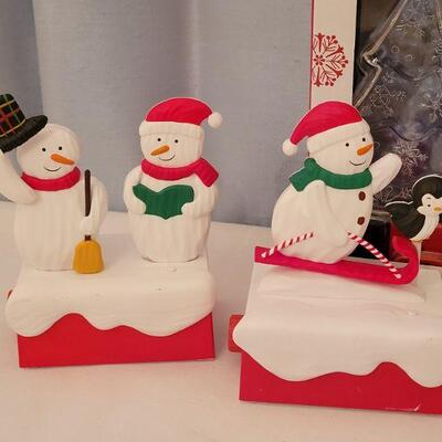 Lot 199: New Animated Snowmen and Light Up Trees