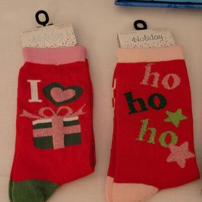 Lot 200: NEW Christmas Stocking Lights and New Socks