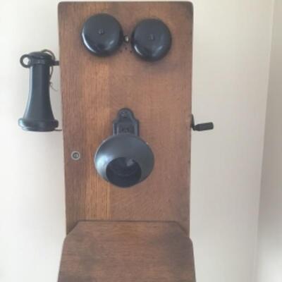 A - 227. Antique Telephone & C. T. Childerâ€™s Rapid Laundry Washer
