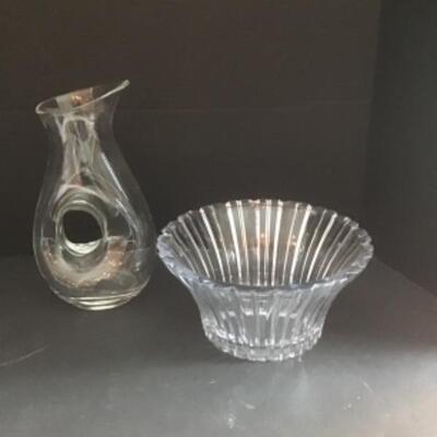 A - 239 Crystal Eternity Pitcher and Crystal Bowl  