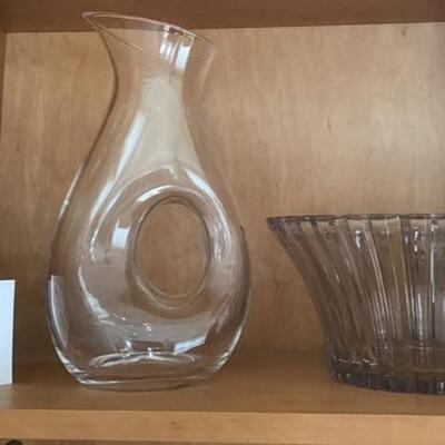 A - 239 Crystal Eternity Pitcher and Crystal Bowl  