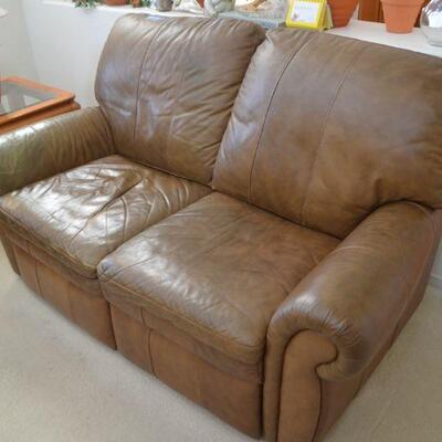 LOT 122  LOVESEAT WITH BUILT IN RECLINERS 