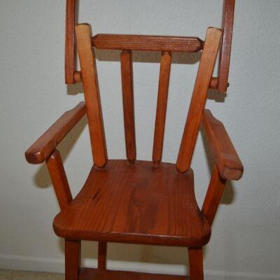LOT 154 ANTIQUE TOY HIGH CHAIR